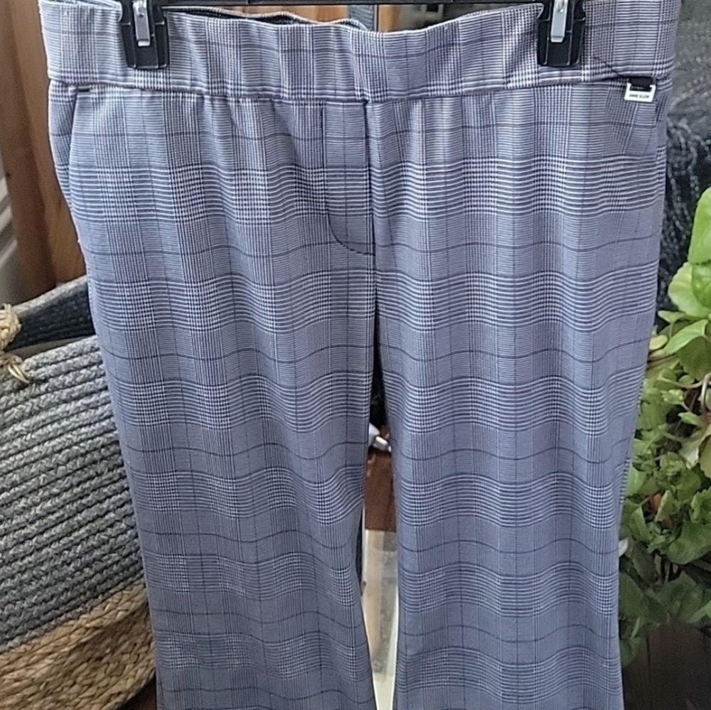 Grey Anne Klein Dress Plaid Pants - Picture 1 of 10